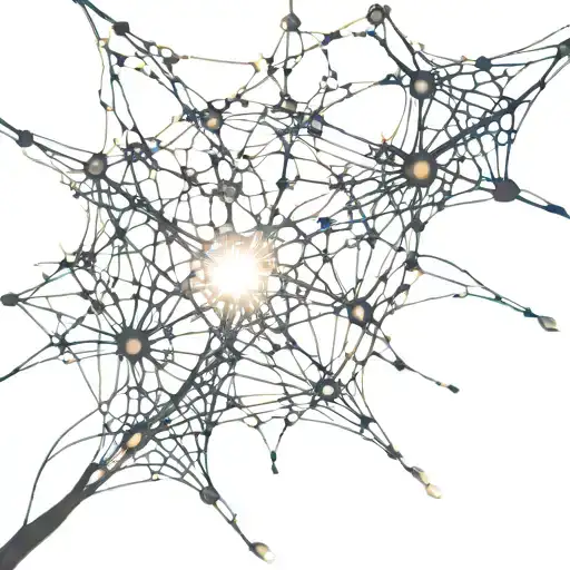 Web Of Neurons Within A Sun Burst