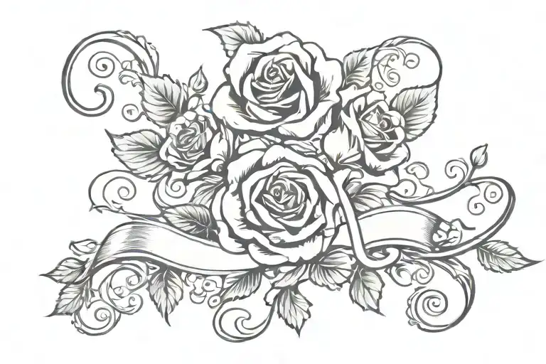 Rose And Scroll Initial J