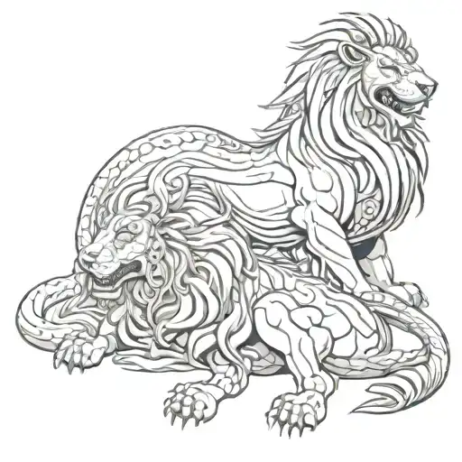 Lion And Dragon Wrapped