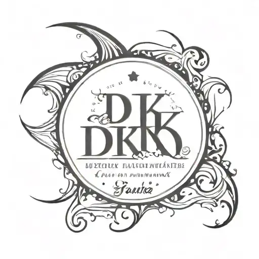 Dk Name With Half Moon Surrounded