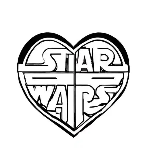Star Wars Imperial Logo In A Heart