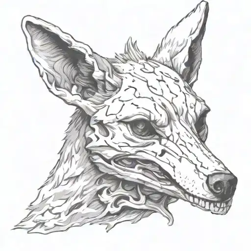 Realistic Coyote Skull