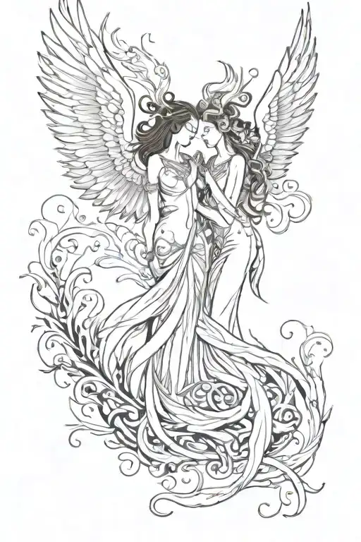 Phoenix And Night Goddess