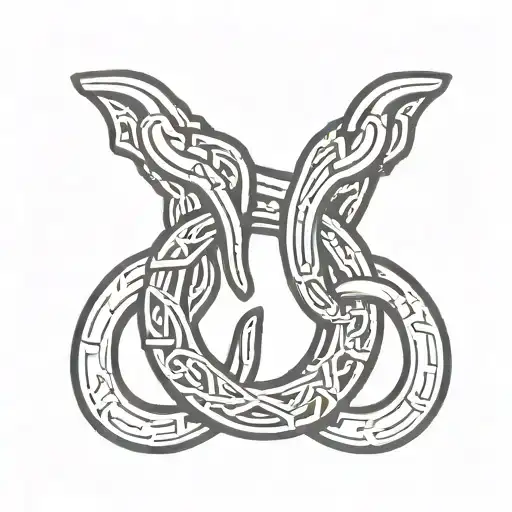 Three Horseshoe Linked Together Representing Two Sisters And A Brother And Their Bond