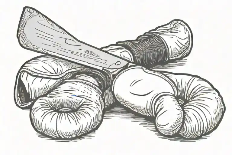 Chef Knife And Boxing Gloves
