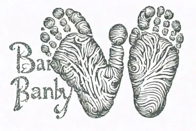 Name With Baby Foot Print