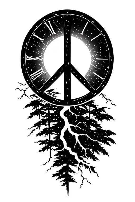 Peace And Lightining Storm And Time And Nature