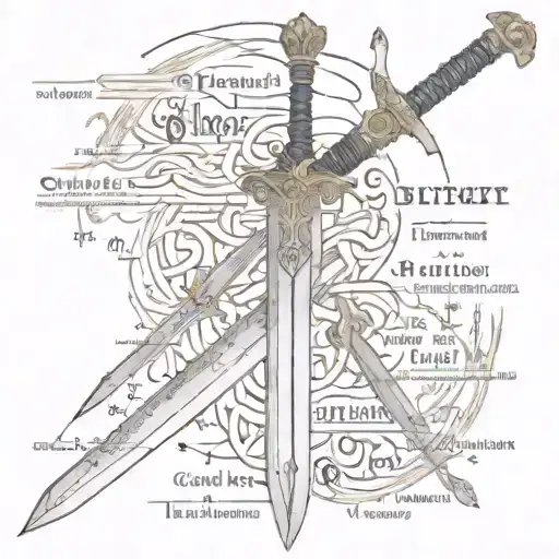 Sword And Latin Words