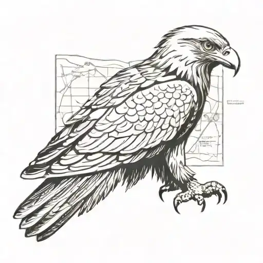 Eagle With Map