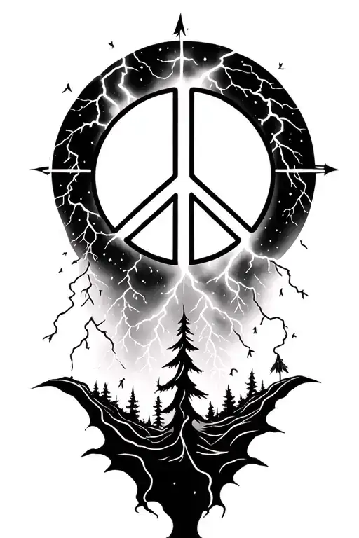 Peace And Lightining Storm And Time And Nature