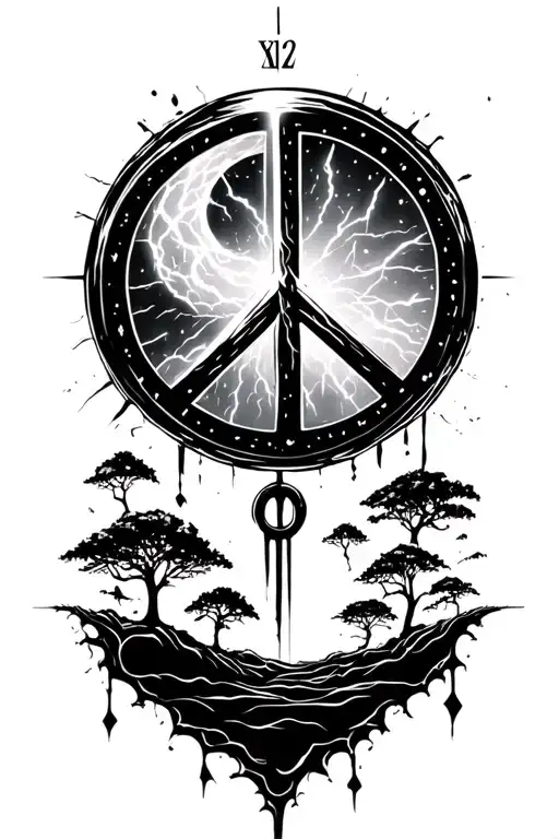 Peace And Lightining Storm And Time And Nature