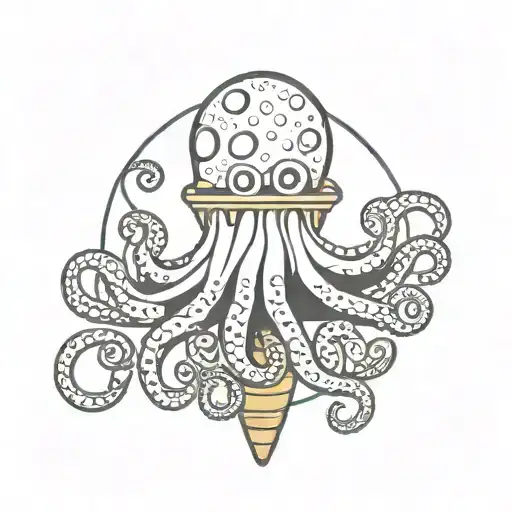 Octopus Inside Of An Ice Cream Cone