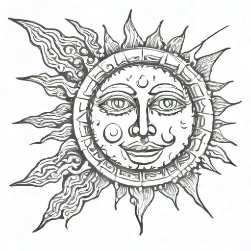 Sun With A Face Made