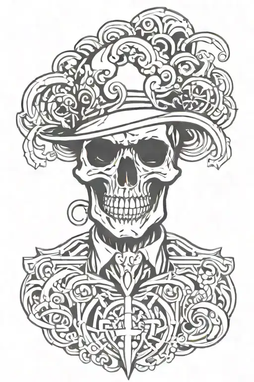 Skull Evil Gangster Cool Tasteful
