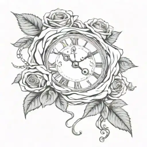 Clock Rose Wrapped