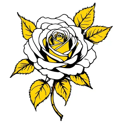Yellow Rose With Date Of Death
