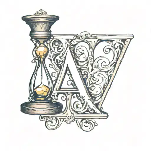 Two Letters A Like An Hourglass