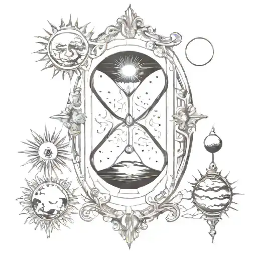 Hourglass Sun Moon Phases