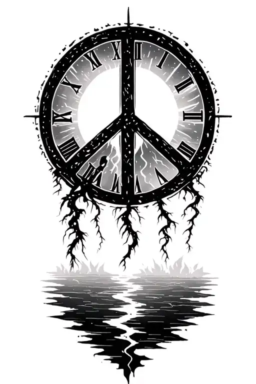 Peace And Lightining Storm And Time And Nature