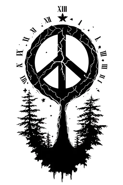 Peace And Lightining Storm And Time And Nature