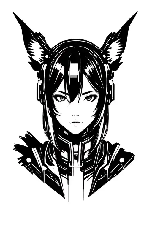 Cyberpunk Anime Tech Themed