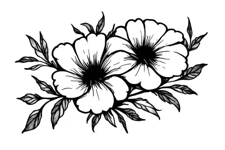 Watercolor Flower Intertwined