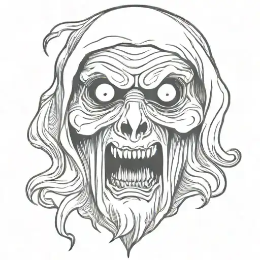 Ghost With Scary Face