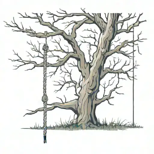 Dead Tree With A Body Hanging From A Noose