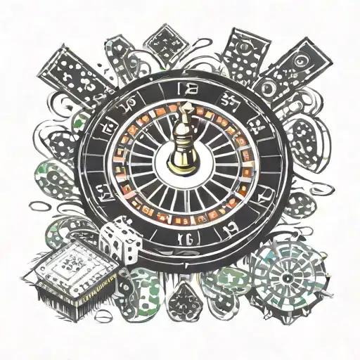 Blackjack And Roulette Wheel
