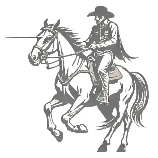 Cowboy Riding Horse