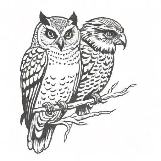 Hawk And Owl