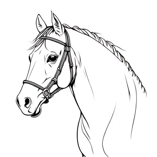 A Horse Wearing A Bridle