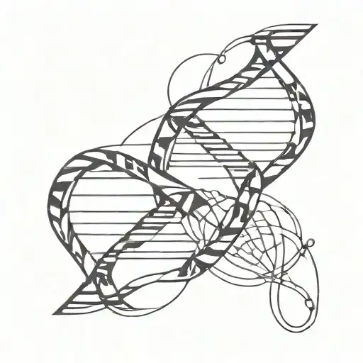 Dna Double Helix Intertwined