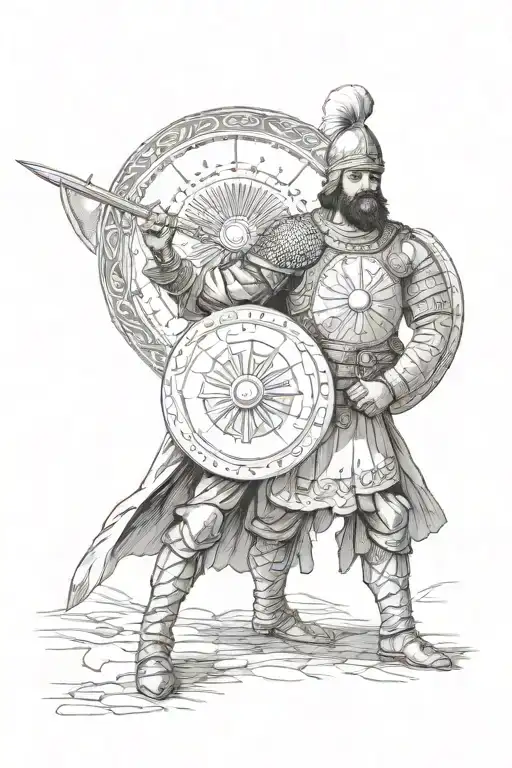 Turkish Warrior And Shield