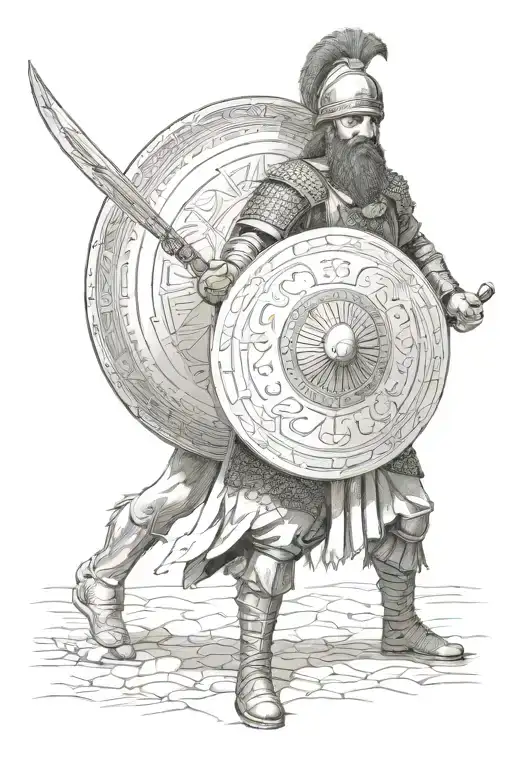 Turkish Warrior And Shield