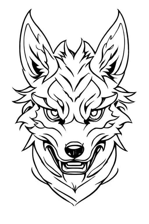 Chinese Demon Wolf With Wide Eyes