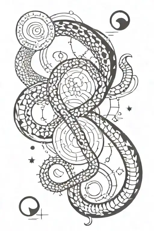 Snake And Moon Phases Spine