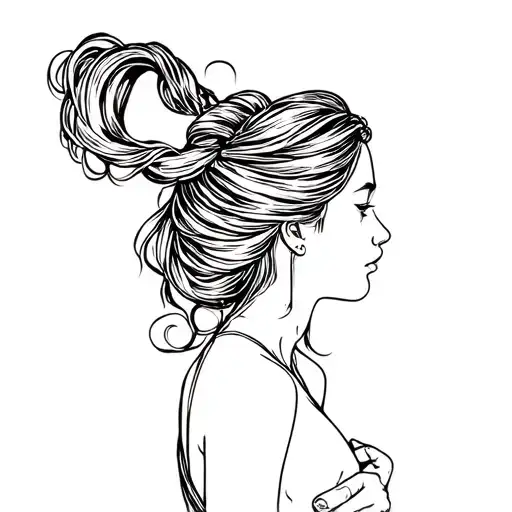 Bound Woman Getting Hair Pulled From Behind