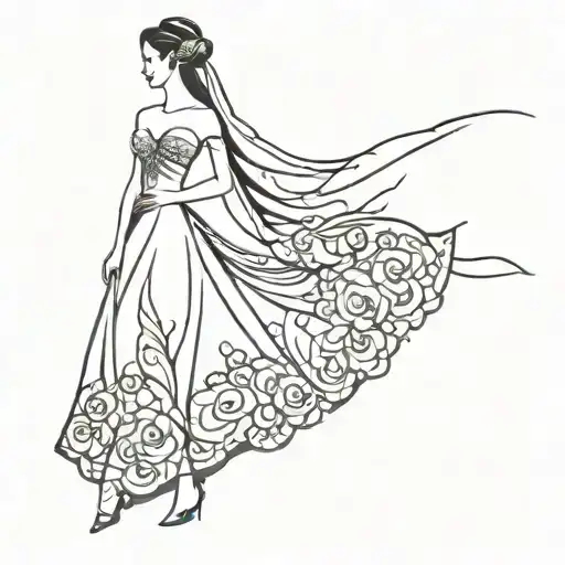 A Bride In A Wedding Dress