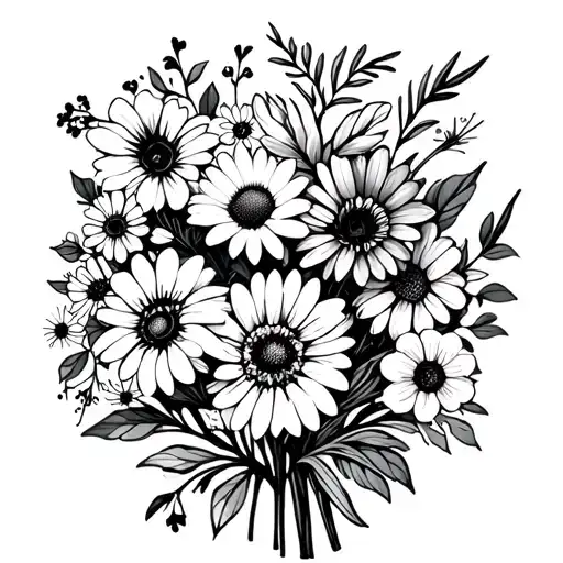 May Sept Dec Birth Flowers Bouquet Made Entirely Of Flowers