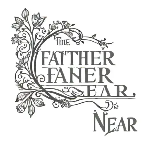 The Inscription Father Is Always Near In English