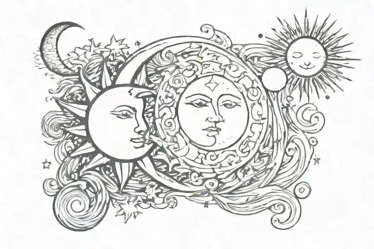 Sun And Moon And Sea