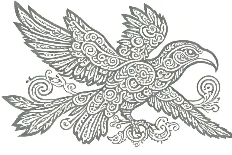 Aztec Bird Flying