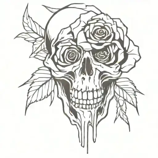 Skull And Rose