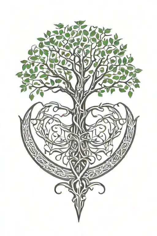Tree Of Gondor Intertwined With Boramer's Shield