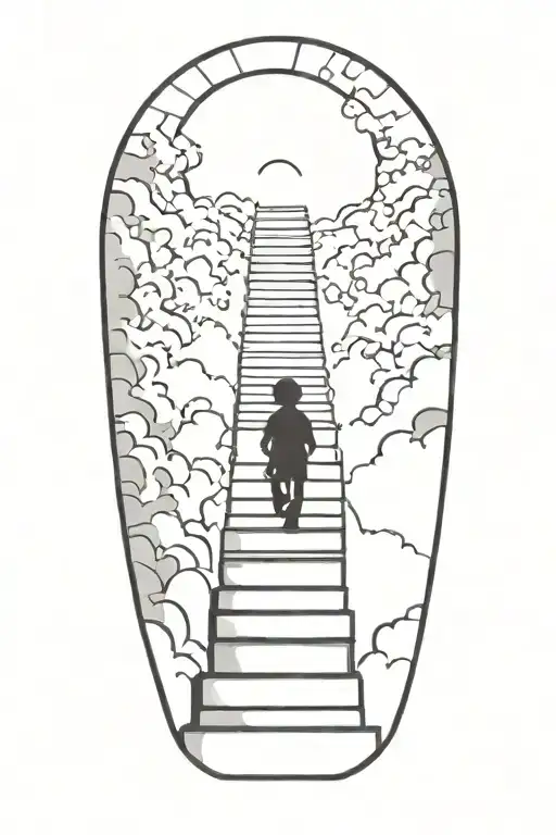 Stairs To Heaven With Little Boy
