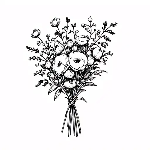 Greatful Written In French With A Bouquet Suited For Cancer Star Sign