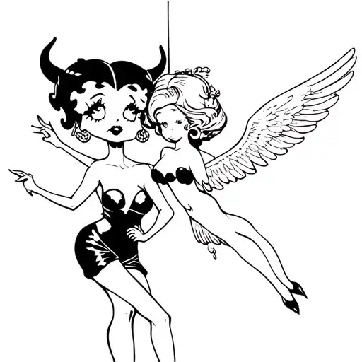 Sexy Devil Bettyboop And Innocent Angel Bettyboop