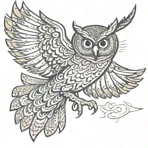 Maori Owl Flying