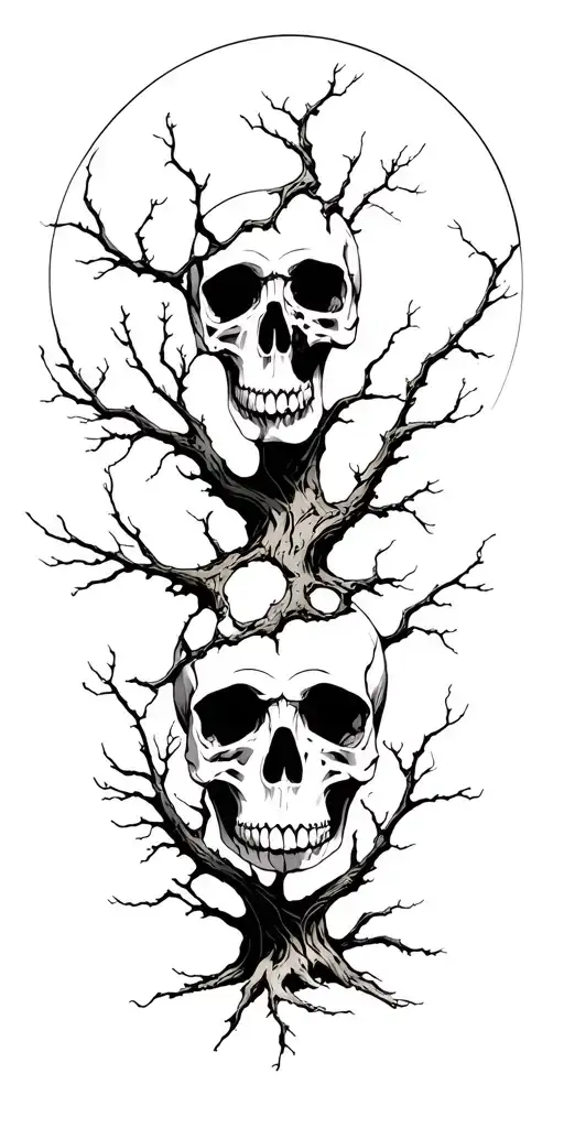 Skull Trees Looking Through Lens